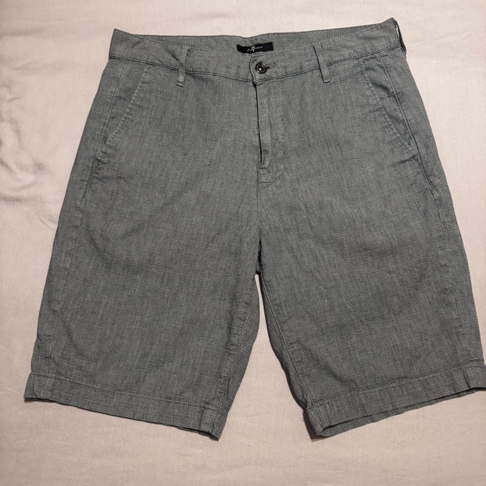 7 For All Mankind Gray Flat Front Shorts